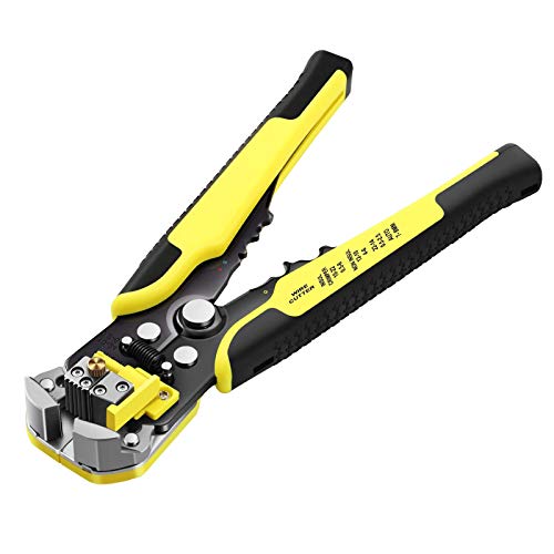 Hotorda Wire stripper 8 Inch Multi Stripper Wiring Crimping Tool Kit (10-24AWG) 3 in 1 Wire Cutter Automatic Strip and Stripper Cable for Wire Cutting and Stripping Electric Wires and Cables