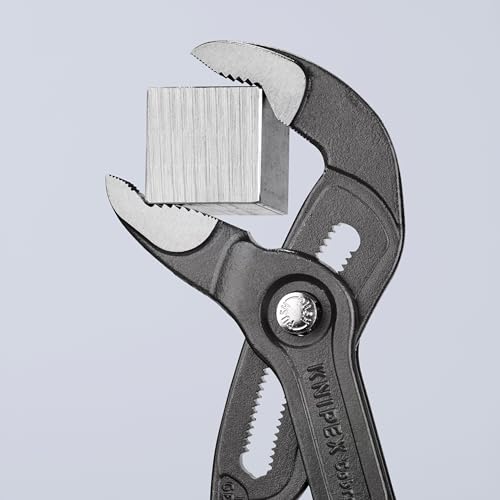 Image of KNIPEX - 87 02 300 T BKA Tools - Cobra Water Pump Pliers, Multi-Component, Tethered Attachment (8702300TBKA)