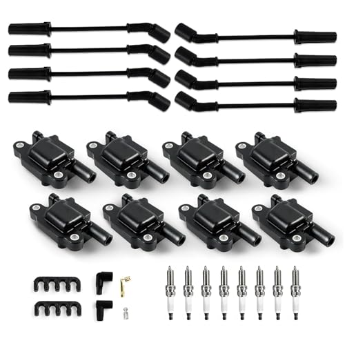 8PCS Ignition Coil UF413 & Spark Plugs Wires 41-962 Fit for Chevy 2006-2016