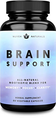 Brain Supplement  Natural Nootropic Brain Booster for Focus, Energy, Memory, Mood, Clarity, and Brain Support with Lions Mane, Ginkgo Biloba & Bacopa Monnieri, Memory Supplement & Focus Supplement