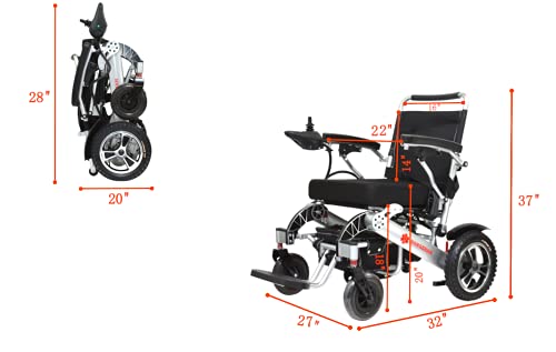 2022 United Mobility 22" Wide Seat Mammoth Ex With Remote Control Ultra Lightweight Electric Power Wheelchair, Silla De Ruedas Electrica, Air Travel Allowed, Heavy Duty, Mobility Motorized, Portable #TOP1