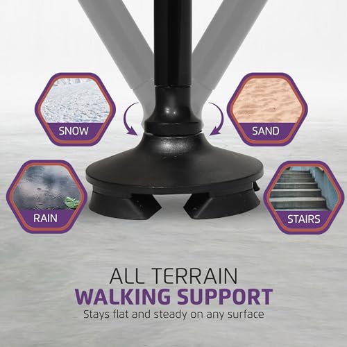 image for Allay Walking Cane for Men & Women - Foldable, Adjustable, Collapsible