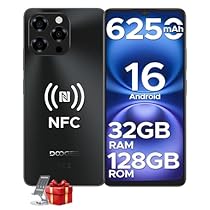 DOOGEE Note 58 Smartphone Android 16, 32GB+128GB, 2TB TF Cellulare, 6.75″ HD+ 90Hz Schermo,6250mAh, 16MP+8MP Telefono Cellulare, 4G Dual SIM, Octa Core, Widevine L1, NFC, OTG, Face ID, GPS, Nero