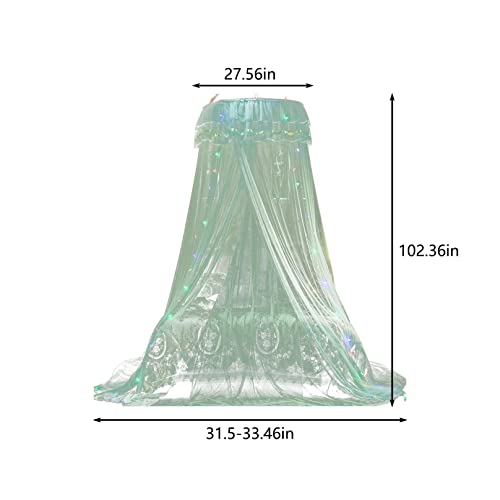 Zzkhgo Mosquito Net For Bed, Princess Round Hoop Sheer Bed Canopy For All Kids Baby,Dome Mosquito Netting Bed Tent Twin Girls Canopy Bed Decor For Baby Crib,Kid Bed And Adult Beds (Green) #TOP5