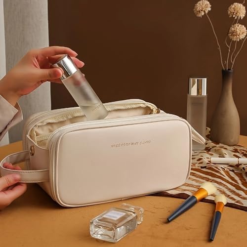 Bolsa de maquiagem portátil e organizadora, necessaire de grande capacidade para viagem, necessaire