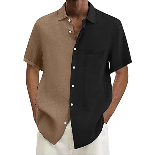 Chemise tête de mort homme vêtement demi-boutonné manches courtes mode été