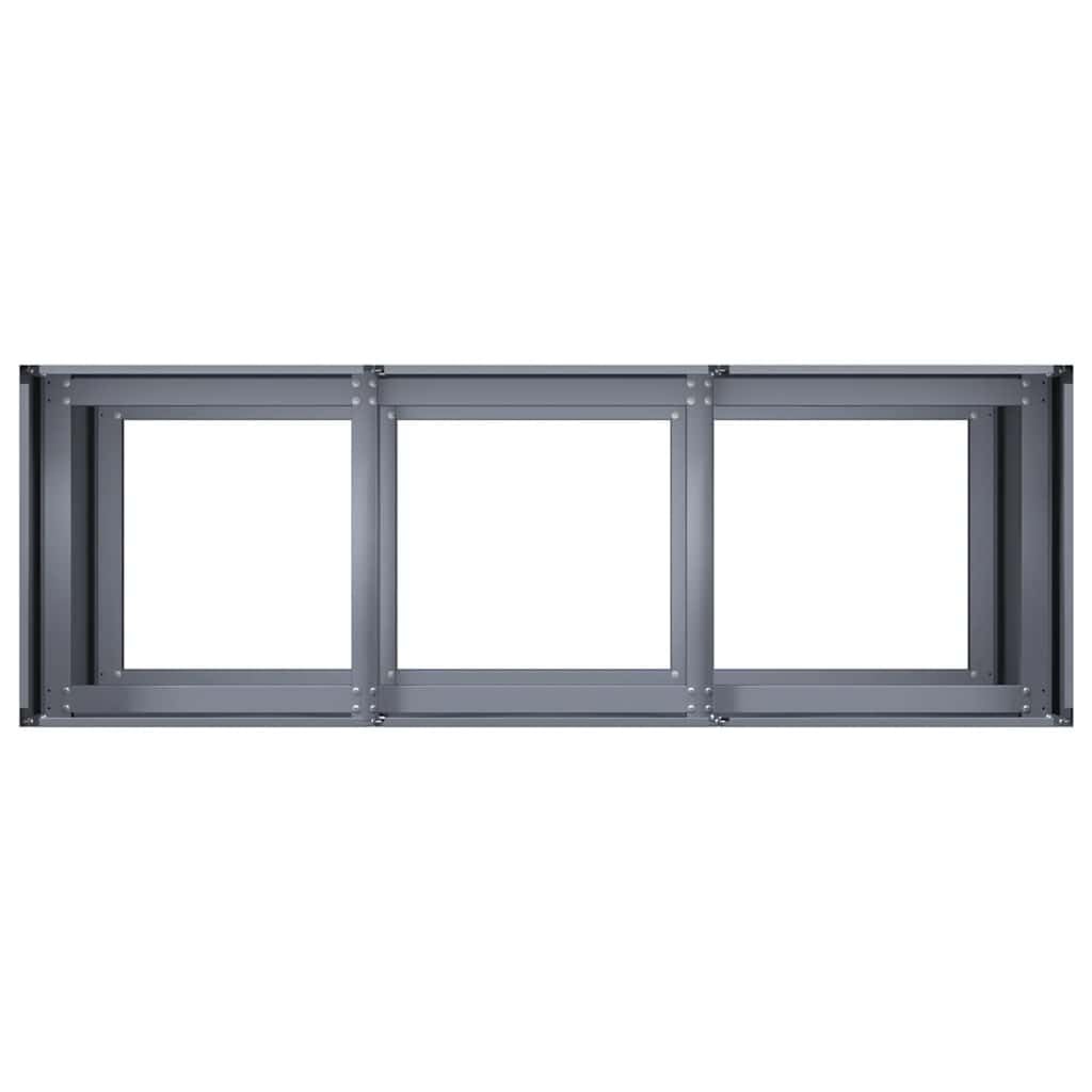 Ogrodnik ze stali walcowanej na zimno 120x40x80 cm | Duży format, otwarte dno do drenażu, wzmocnienia wsporników wewnętrznych, do użytku na zewnątrz
