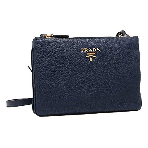 Prada Women's Navy Blue Vitello Phenix Crossbody 1Bh046 #TOP1
