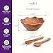 Melvvi Large Wooden Salad Bowl Set with 2 Serving Utensils | 12
