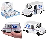 Zugar Land Diecast Pull Back US Postal Service Mail Delivery Truck (5") Metal United States Post Office Truck with Pullback Motion. US Postal Service LLV 1:36 Scale (12 Pack in a Display Box)