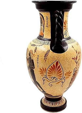 Greek Pottery Vase Amphora 36cm,Goddess Artemis,Apollo and Adonis