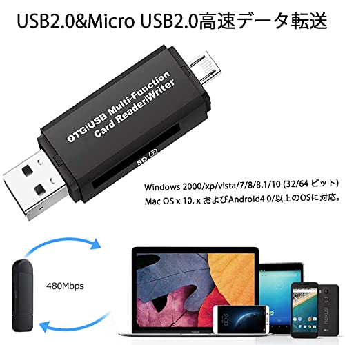 VJK SDメモリーカードリーダー USB2.0＋microUSB