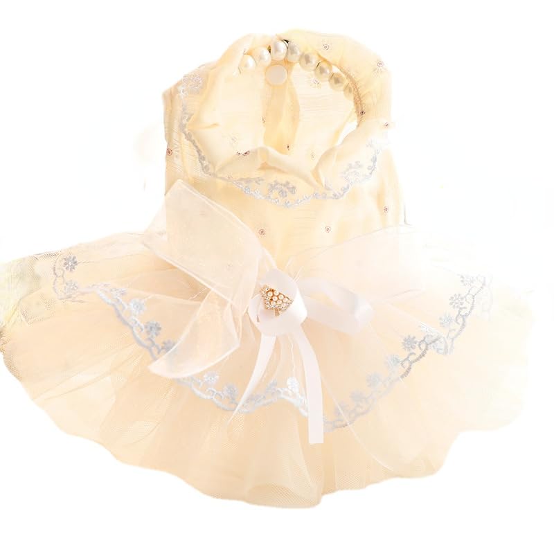 Vestido para Perros Pequeños AZA Talla XL Blanco