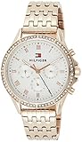 Tommy Hilfiger Multi Zifferblatt Quarz Uhr für Damen mit Rotgoldfarbenes Edelstahlarmband - 1782143