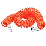 エアホース スプリング 6m エアーツール 耐高圧 バネ 外径8mm 内径5mm プラグ ソケット付き ポリウレタン コンプレッサー
