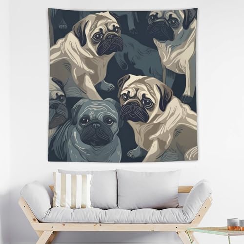 Décoration murale personnalisée carlin cadeau original chambre