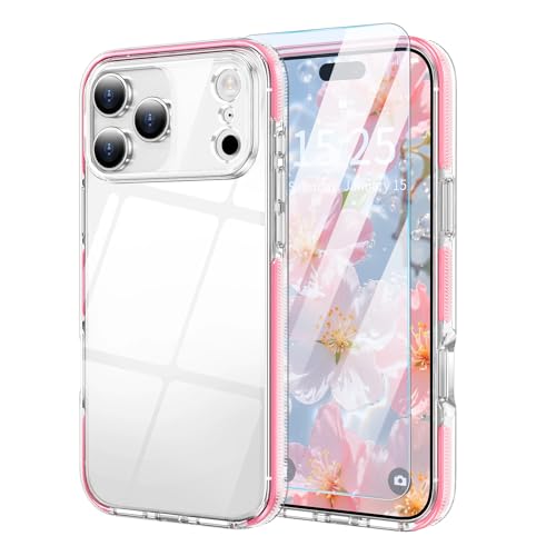 MILPROX for iPhone 17 Pro Max Clear Case 6.9 inch,Pink Simple Crystal Cover by MILPROX - Used condition - US$6.31