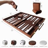 Backgammon Libershine 38 cm, mallette similicuir et velours photo 2