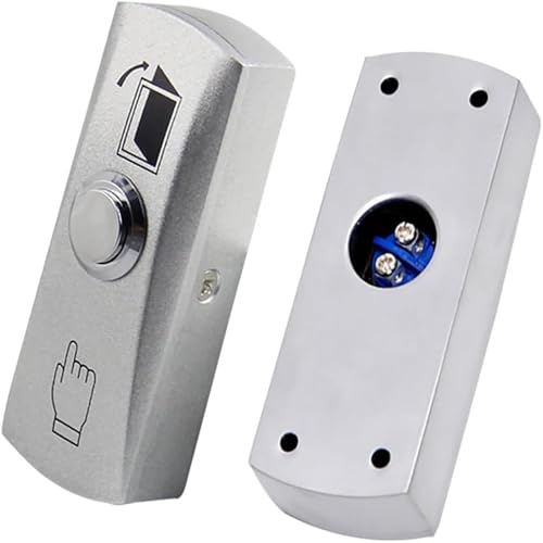 Godely Push to Exit Button,Metal Doorbell Pushbutton,Push Button for Exit Release Door Switch,Zinc Alloy Housing,NO/COM Output,for Access Control,Video Doorbell Door Phone