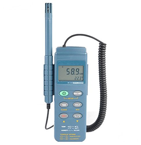 GOWE Portable Humidity Temperature Meter Triple Display PC Interface 16000 Records Datalogger