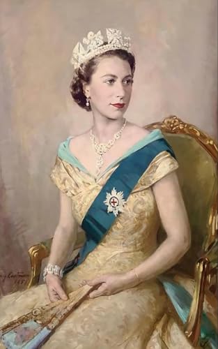 Collection de gravures Elizabeth II affiche toile cadeau idéal 50x80