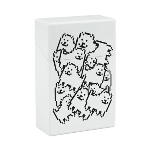 シガレットケース アンダーテール 犬 20本収納 煙草ケース タバコ箱 煙草入れ 煙草保護 シガレットボックス タバコ収納 ワンタッチ開き 防水 破損防止 ポータブル 軽量 おしゃれ メンズ レディース