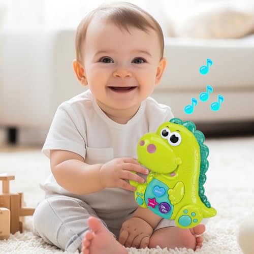 Husoiuy Baby Musical Toys, Baby Piano Toy - Dinosaur Cartoon Baby Activity Toys with Music | Small Fun Educational Game for Home Kindergarten Travel – Image 3