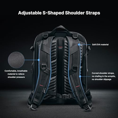 UURig ULANZI BP09 Traker Camera Backpack • 22L • Versatile Camera Travel Bag • Quick Access • Well Organized Professional Photography Storage • Shoulder Backpack • for Sony/Nikon DSLR Cameras