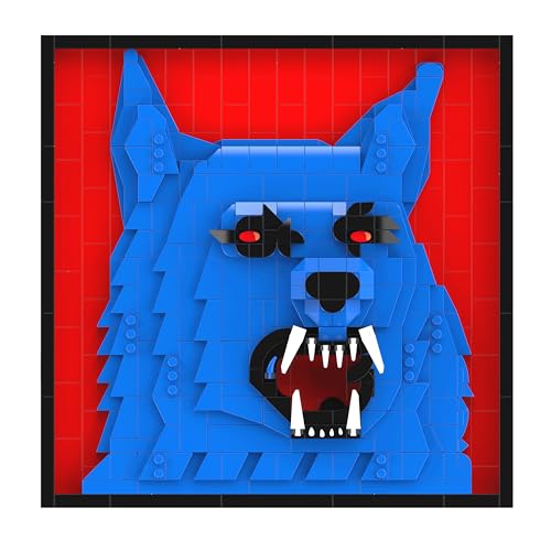 BlueBrixx Pro 108501 - Die DREI ???: 3D Bild: Der Karpatenhund aus Klemmbausteinen mit 712 Bauelementen