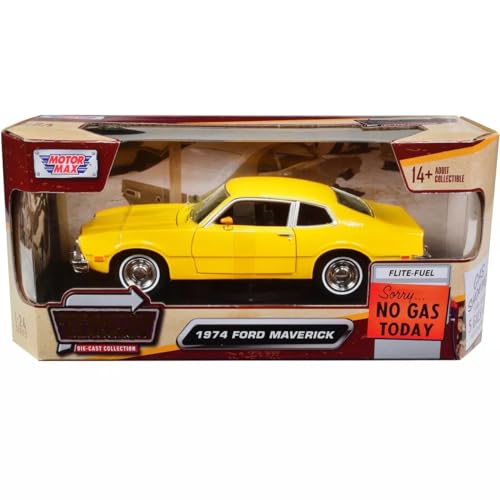 Modelo a escala 1/24 Maverick 1974 Amarillo