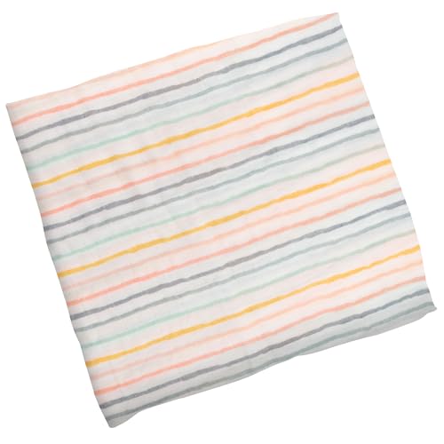 Image of Stephen Joseph Baby Swaddle Blanket, Unisex Swaddle Wrap Soft Muslin Swaddle Blankets, Receiving Blanket for Boys and Girls, 47 x 47 inches, Set of 2, Rainbow