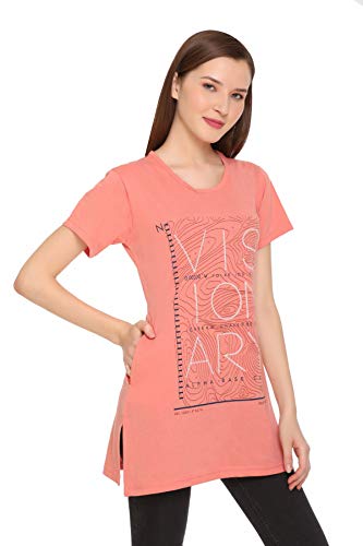 Image of In Love Women's Plus Size Longline T-Shirt with Side Pocket, 3 /4 Sleeve, Crew Neck