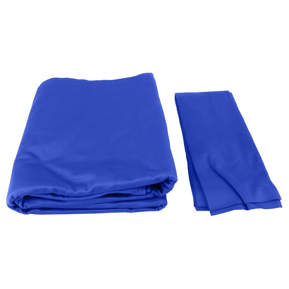 Tela de billar profesional de fieltro para mesa de billar, se adapta a mesa estándar de 9 pies, mantel de juego de deportes de interior con tira de tela acolchada (azul, tamaño: 2,8 + 1 m)