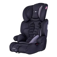 Cozy N Safe Logan Group 1/2/3 Car Seat 9-36kg, 9 Months to 12 Years, 5 Point Harness, Forward Facing, Side Impact Protection, Adjustable Headrest, Lightweight, Child, Toddler Car Seat - Black/Grey