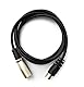System-S Audio Kabel 150 cm XLR 3 polig Stecker zu Audio DIN 5 polig Stecker Adapter in Schwarz