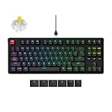 Keychron C3 Pro QMK/VIA Custom Mechanical Keyboard, 8000 Polling Rate Hot Swappable Programmable 87 Keys Compact TKL Layout Gasket Mount, RGB Backlight Wired Gaming Keyboard with Super Banana Switches