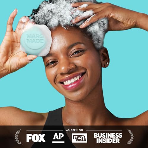 Image of MARS MADE Sea Salt Shampoo Bar 2.0 - Hydrating & Moisturizing Natural Hair Soap for Volume & Scalp Nourishment - Solid Shampoo for All Hair Types (120g, 4.23oz)