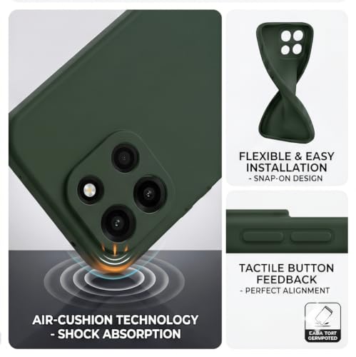 Image of FIRST MART Silicone Back Cover for OnePlus Nord 6 | Matte Green Anti-Slip Grip Case, Scratch Resistant, Slim Fit | Pack of 1