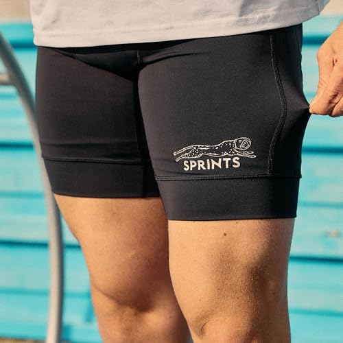 Sprints Mens Flexion 8" Compression Shorts with Pockets & Drawcord3