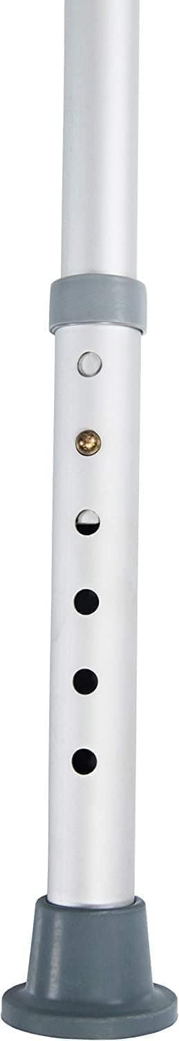 Vaunn Medical Deluxe Spa Shower Chair with Arms and Back, Bath Seat for Seniors, 350 lbs Max Weight, White With Light Gray Arms