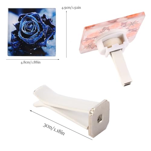 Image of 6 Pack Sublimation Car Air Vent Clips Blanks Acrylic Car Outlet Perfume Auto Vent Scent Diffuser Clip for DIY Photo Crafts Square Shaped