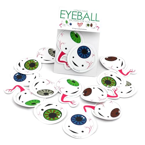 Autocollants géants I Only Have Eyeball I Heart Guts pour personnaliser vos cahiers