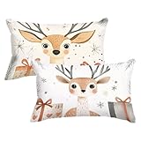 Kopfkissenbezug 50x70 2er Set Kissenbezug Orange Farbe Weiche Samt Zierkissen Braun Kissenbezüge Doppelseitig Drucken Sofakissen Pillow Case, Modern Deko Kissen für Deko Schlafzimmer Balkon p0q-102