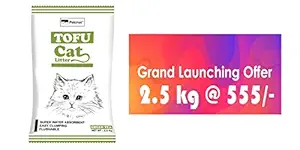 Petcrux Exclusive Organic Tofu Cat Litter 6 L = 2.5 Kg (Green Tea, 2.5kg)