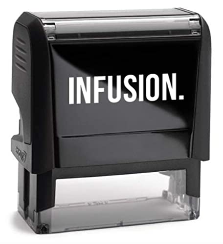 Infusion Self-Inking Custom Rubber Stamp (Personal Or Business Use) - Choose From 16 Colors (3/4" X 1-7/8") #TOP1