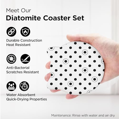 Image of The Better Home Cat Coaster Set of 6 | Dining Table Decor | Cups, Mugs, Glasses | Cork Steel Holder | Home Decor | Fast Absorbing Heat Resistant