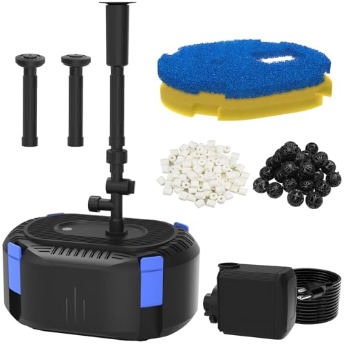 AquaMiracle All-in-One Koi Pond Filters for Outdoor...