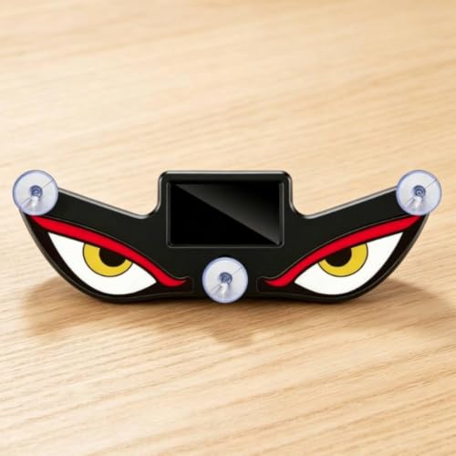 Image of Wireless Triangle Window Solar Light, Devil Eye LED, Red, On /Off, Solar Powered, Car Interior Decoration