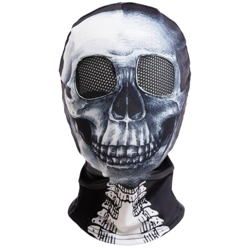 BanKids Halloween Skeleton Costume for Kids Scary Skeleton Cosplay Unisex Jumpsuit Onesie Dress up 3-4Years(110) - image 5