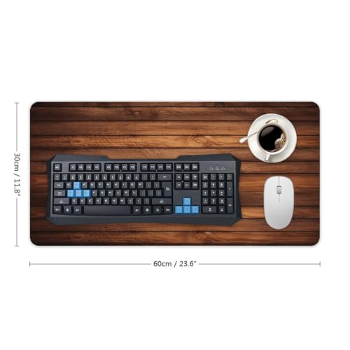 Mouse Pad grande de escritorio de goma estilo madera miniatura 2